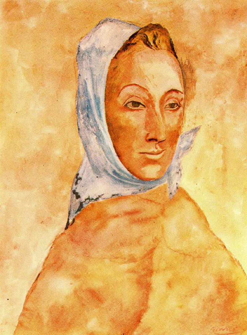 Picasso Portrait of Fernande Olivier in headscarves 1906